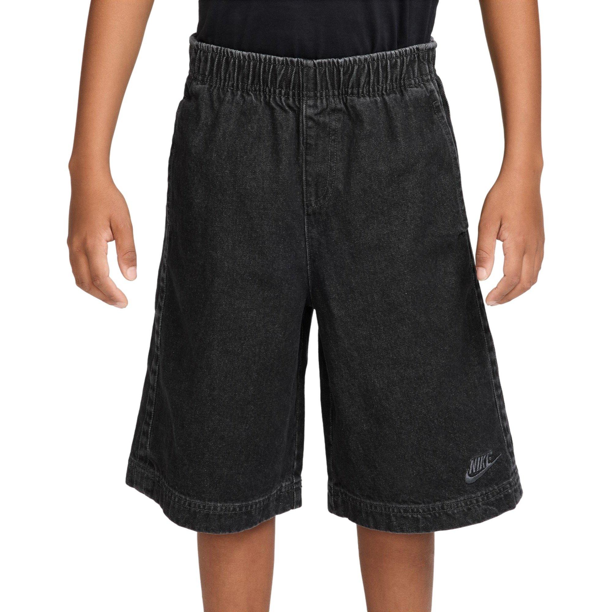 Nike Big Kids' Sportswear Denim Shorts - GREY